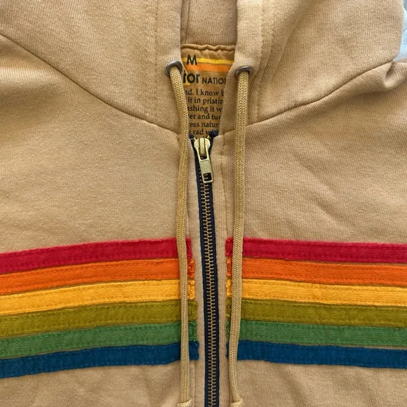 Aviator Nation 6 Stripe Zip Hoodie Sweatshirt - Picture 3 of 3